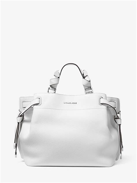 Greta Large Pebbled Leather Satchel 